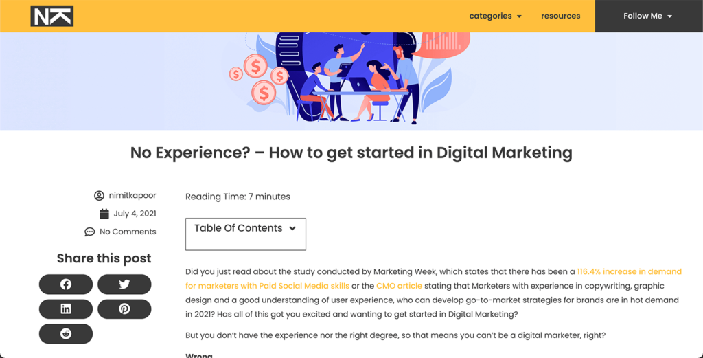 Get started in Digital Marketing
